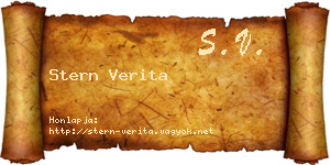 Stern Verita névjegykártya